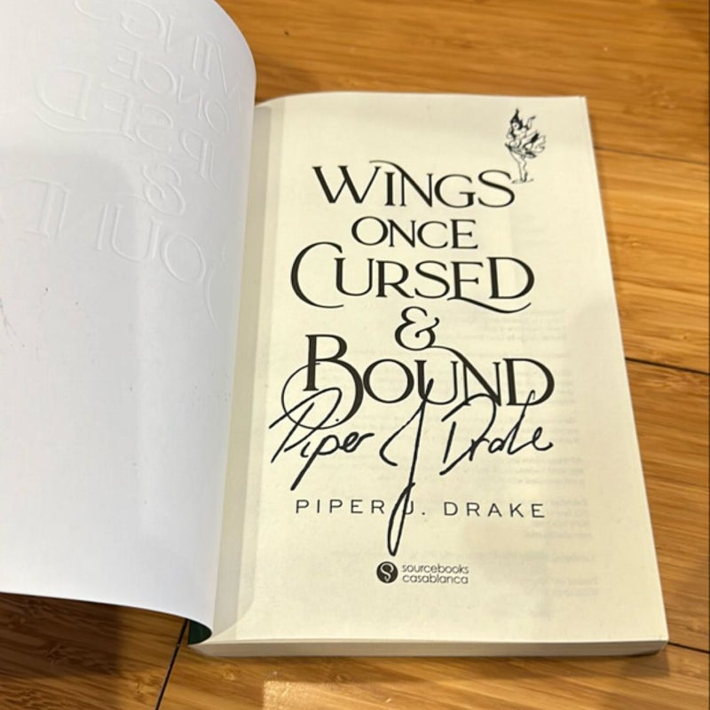 SIGNED Wings Once Cursed and Bound