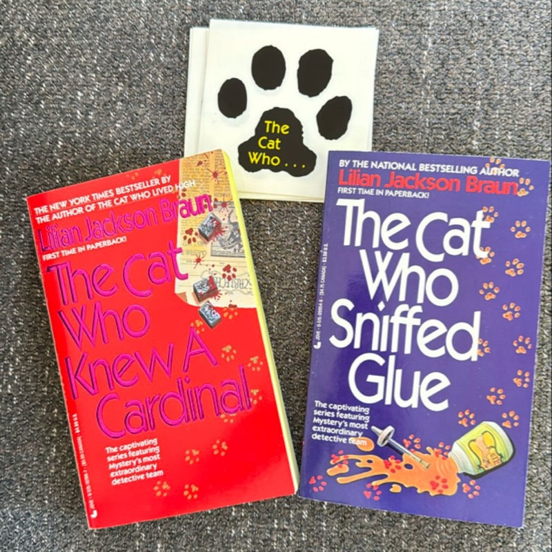 Bundle of The Cat Who..2 books & stickers 