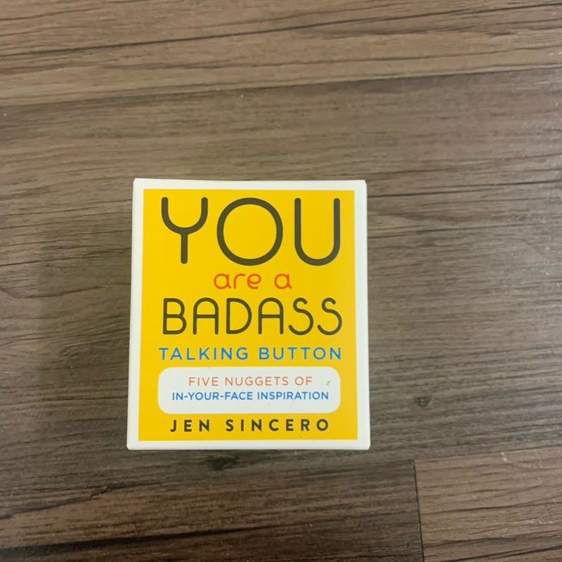 You Are a Badass Talking Button and Mini Book