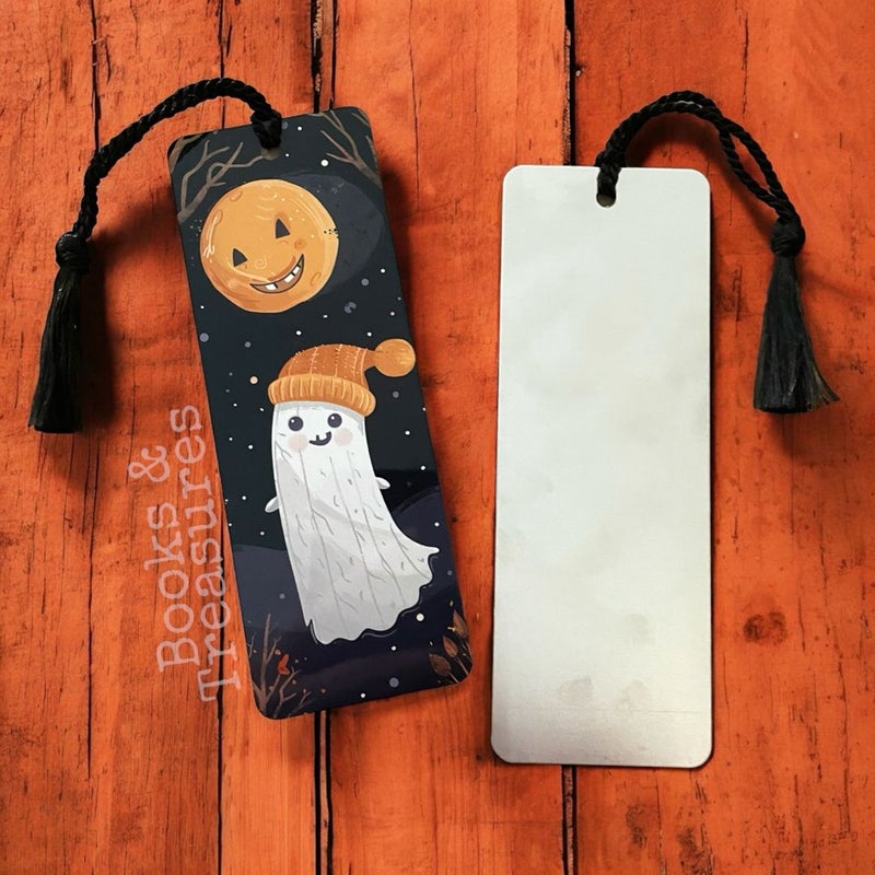 Cute Ghost Metal Bookmark - Halloween Ghost Design