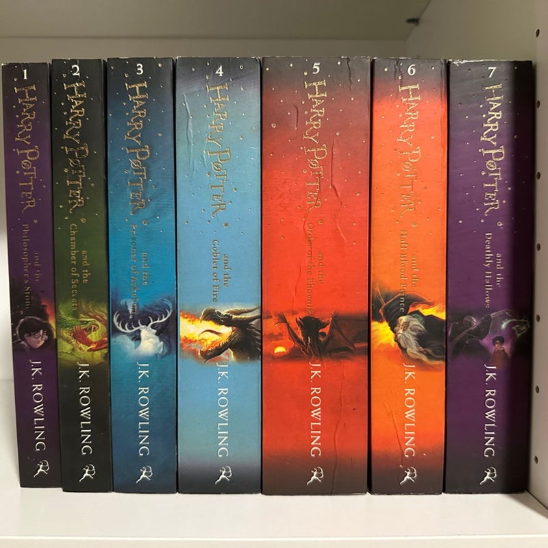 Harry Potter Bookset with custom painted edges