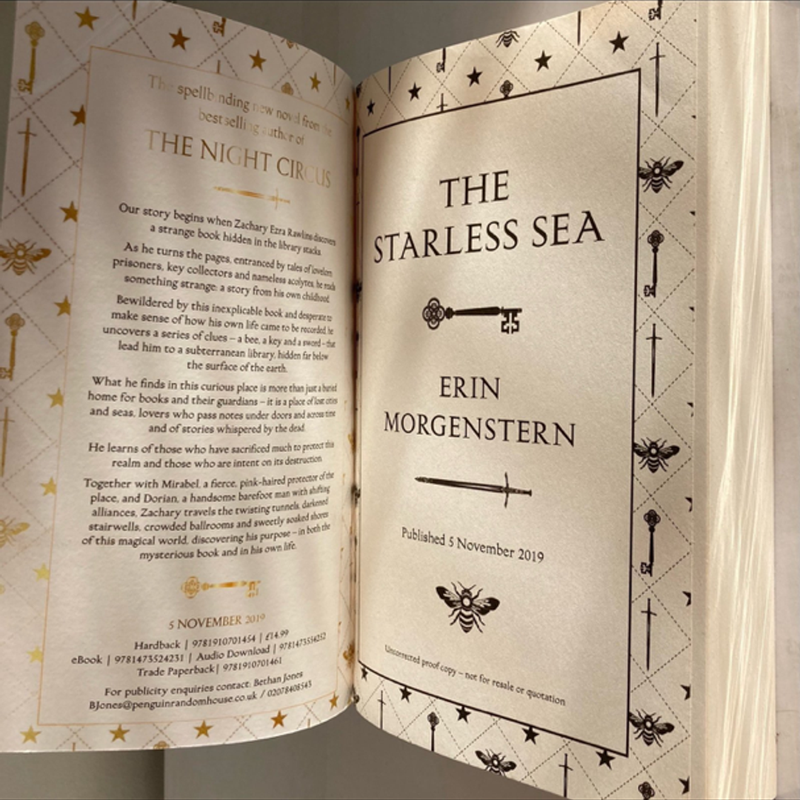 The Starless Sea - UK ARC - Advance Readers Copy/Uncorrected Proof RARE