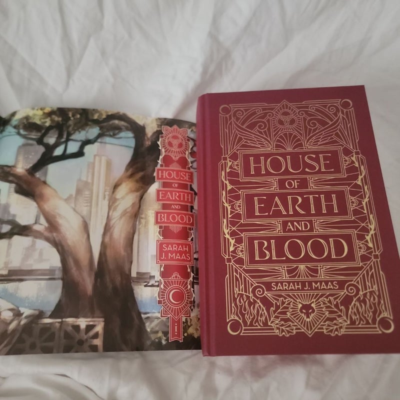House of Earth and Blood and House of Sky and Breath Illumicrate Editions with Page Overlays