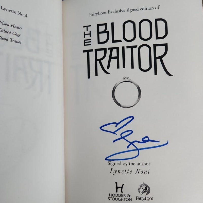 Signed Fairyloot Editions The Prison Healer and The Blood Traitor