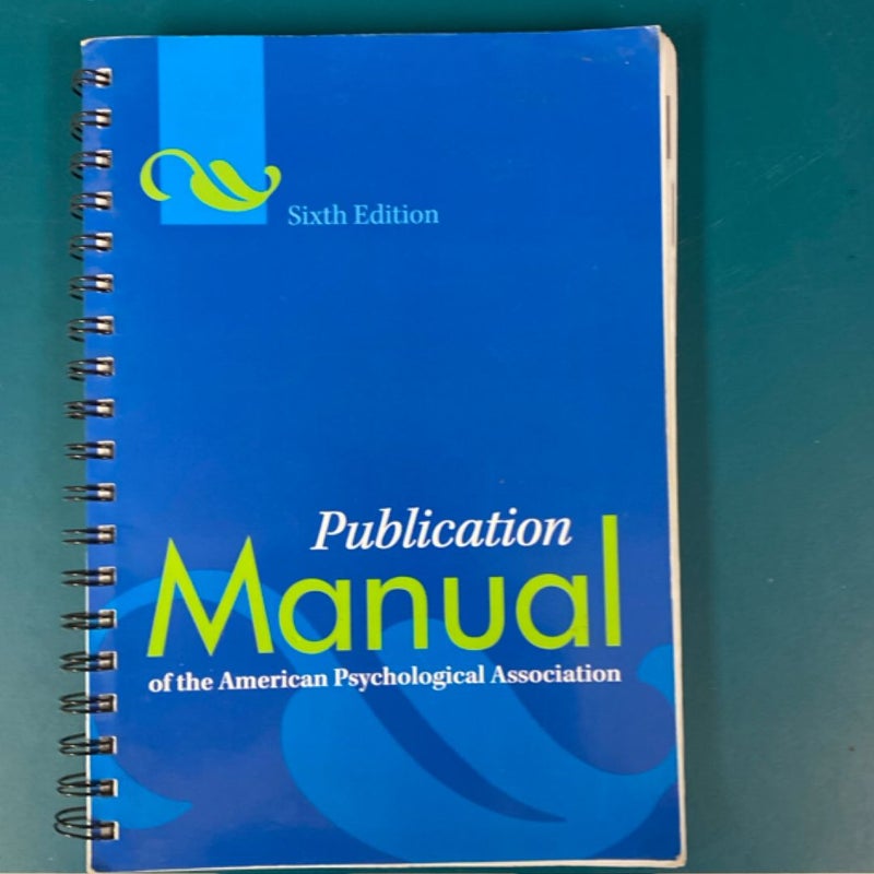 Publication Manual of the American Psychological Association
