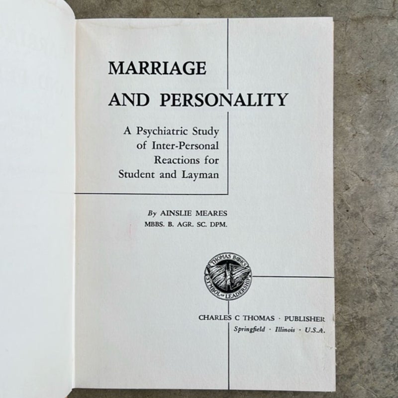 Marriage and Personality (1958)