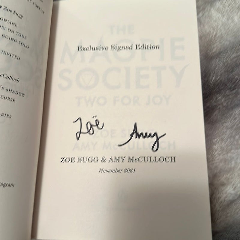 The Magpie Society: Two for Joy (Signed)