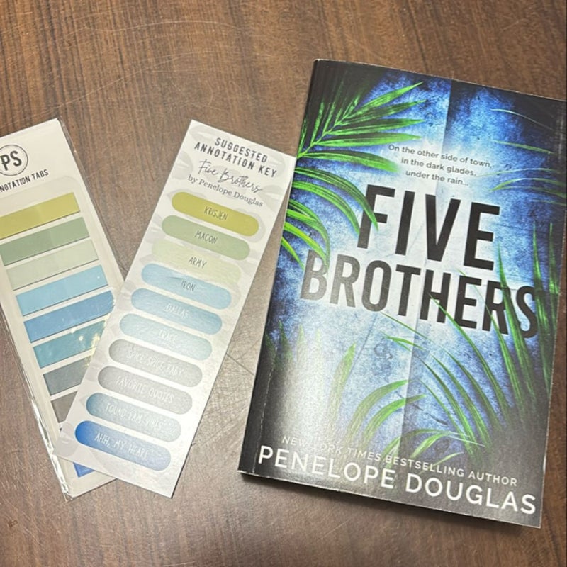 Five Brothers PS edition with annotation bookmarks and tabs 