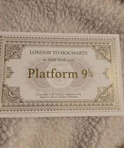 Harry Potter Hogwarts Train Ticket 