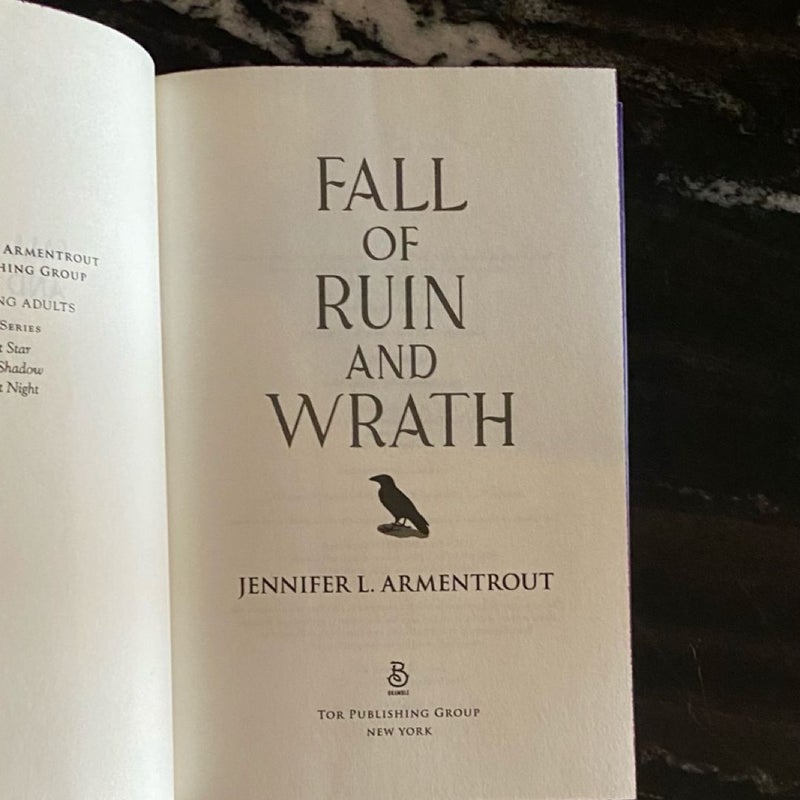 OWLCRATE EDITION OF FALL OF RUIN AND WRATH BY JENNIFER L. ARMENTROUT!  