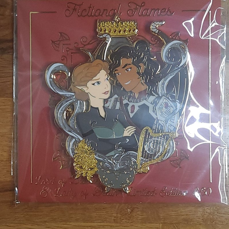 Cassian and Nesta Blissfully Bookish Limited Edition Fantasy Pin ACOTAR ACOMAF