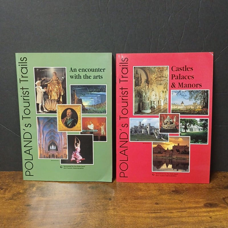 Lot of 2 Poland Tourist Guides, Arts, Castles, Palaces, & Manors