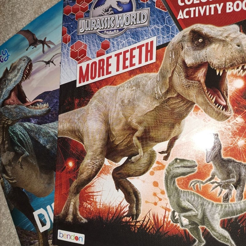 2 Dinosaurs Coloring Books