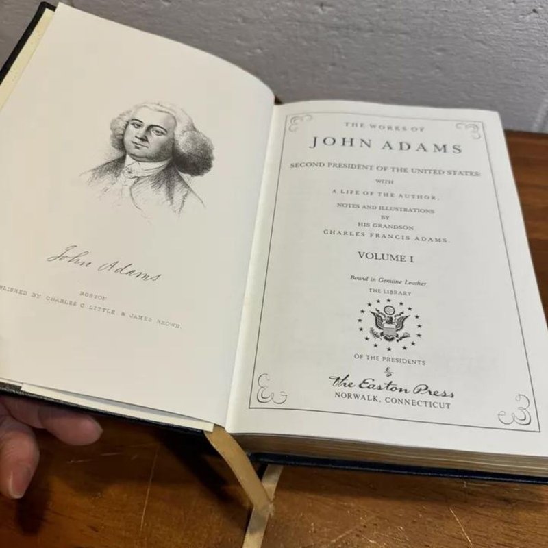 THE WORKS OF JOHN ADAMS - Easton Press - Library Of Presidents - 2 ...