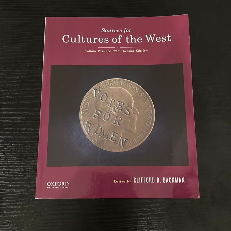 Sources for Cultures of the West