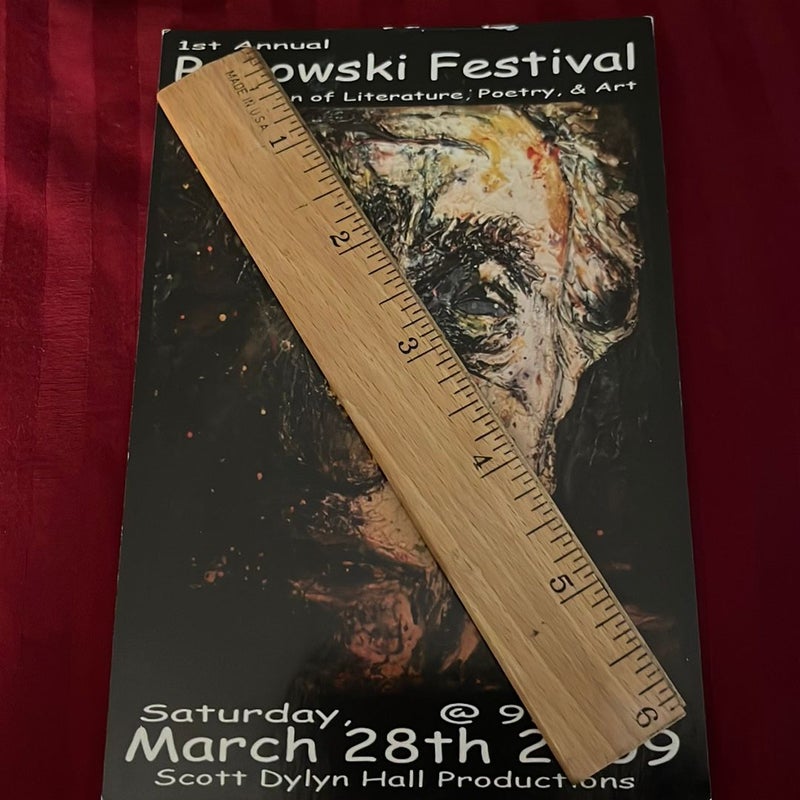 Charles Bukowski -1st Annual Bukowski Festival- advertisement card
