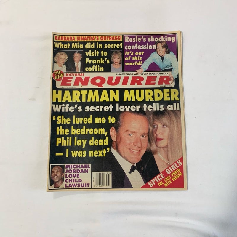 The New National Enquirer Vintage “Hartman Murder” Issue June 1998