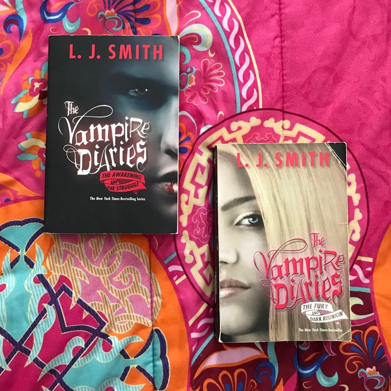 Vampire Diaries 2-Book Collection (The Awakening and The Struggle; The Fury and Dark Reunion)