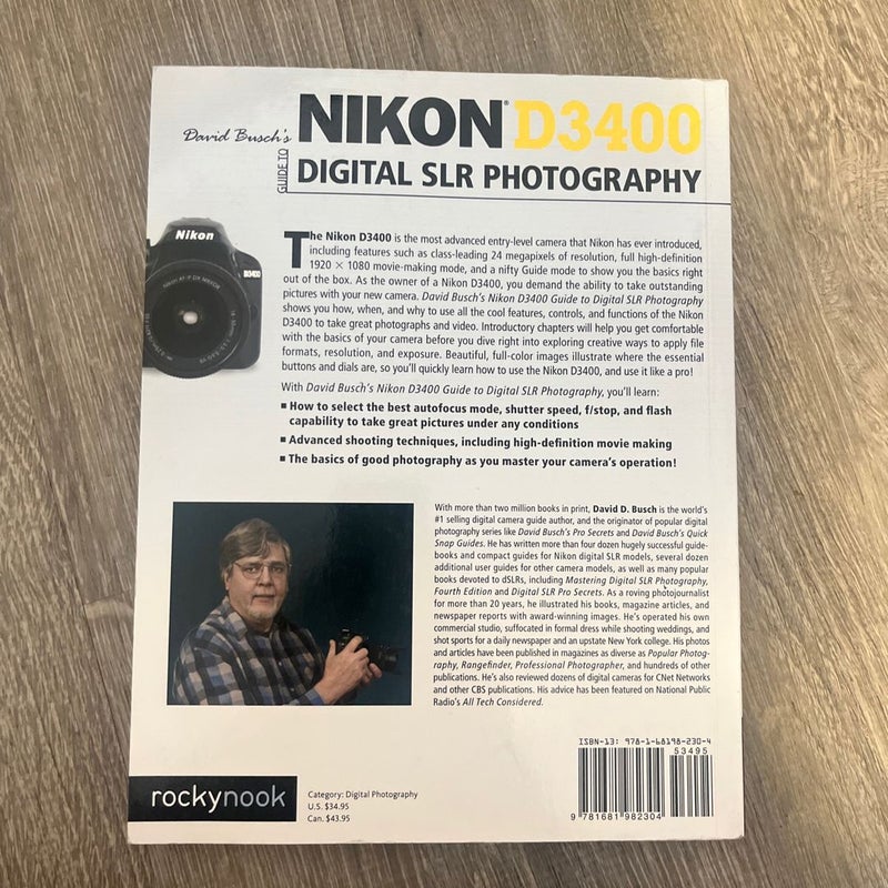 David Busch's Nikon D3400 Guide to Digital SLR Photography