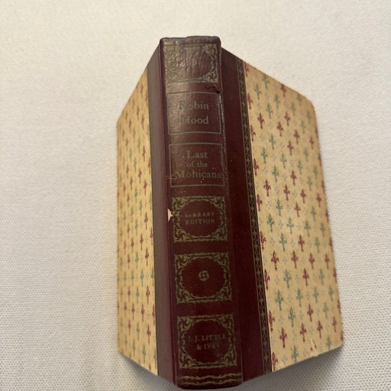 Robin Hood-The Last of the Mohicans Library Edition Globe Book-JJ Little 1952