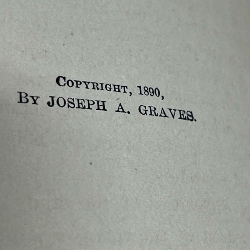 1890 Graves New Graded Speller Complete by Joseph A Graves PhD by Ginn & Company
