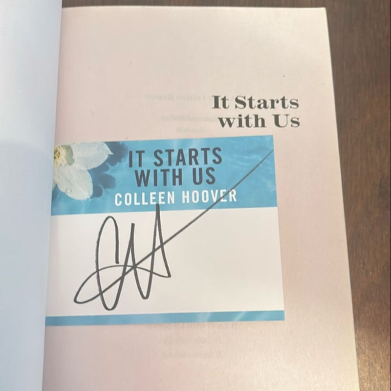 It Starts with Us SIGNED 