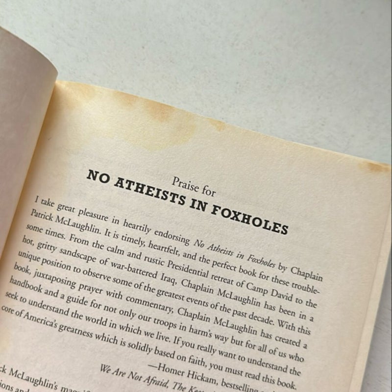 No Atheists in Foxholes