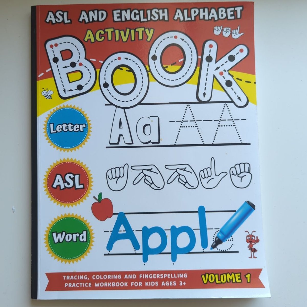 ASL (American Sign Language) and English Alphabet Activity Book by Art ...