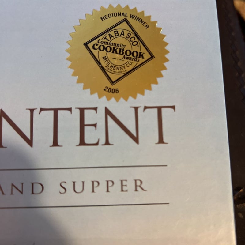 Tables of Content-- Service, Settings, and Supper