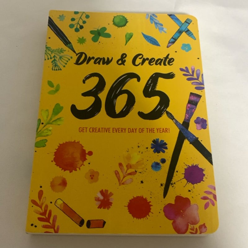 Piccadilly Draw + Create 365 Coloring Book 8.5"x 6"