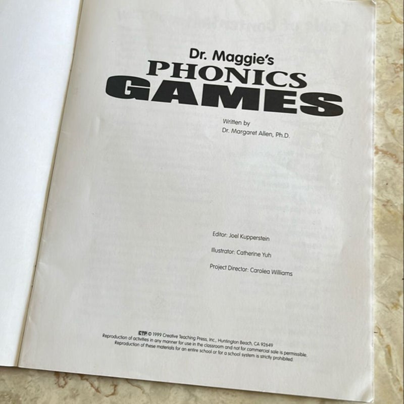 Dr. Maggie's Phonics Games, Grades K-1