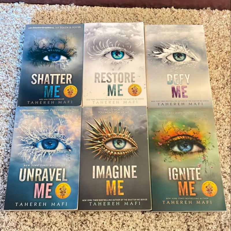 shatter me series - books 1-6