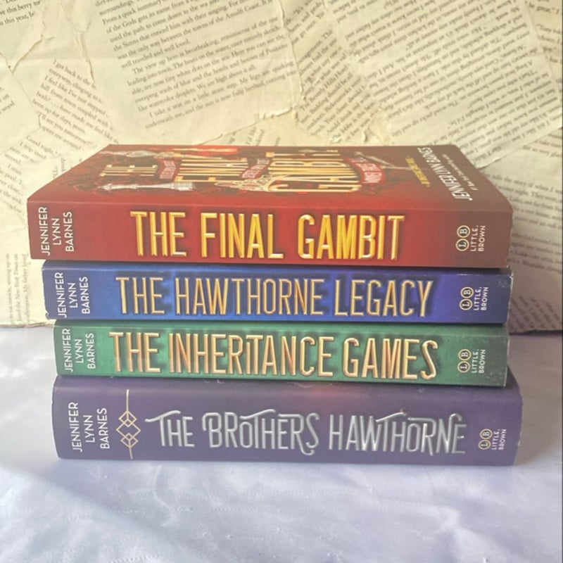 The Inheritance Games series (The Final Gambit, The Hawthorne Legacy, The Inheritance Games, The Brothers Hawthorne)