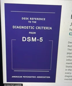 Desk reference of Dsm paperback 