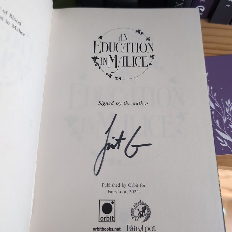 Fairyloot An Education in Malice