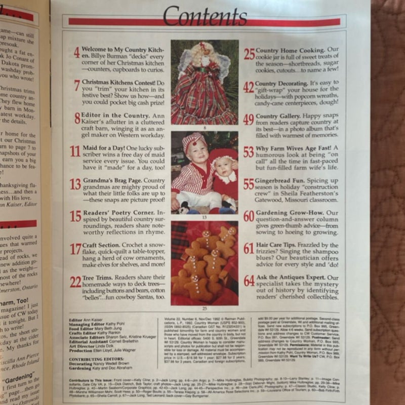  Country Woman Magazine (Nov/Dec 1992
