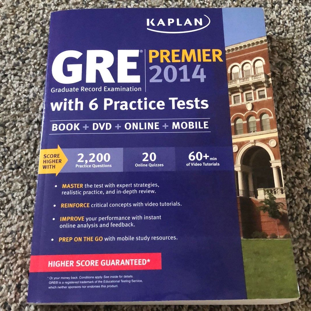 Premier　2014　by　with　GRE®　Tests　Kaplan,　Paperback　Pangobooks　Kaplan　Practice