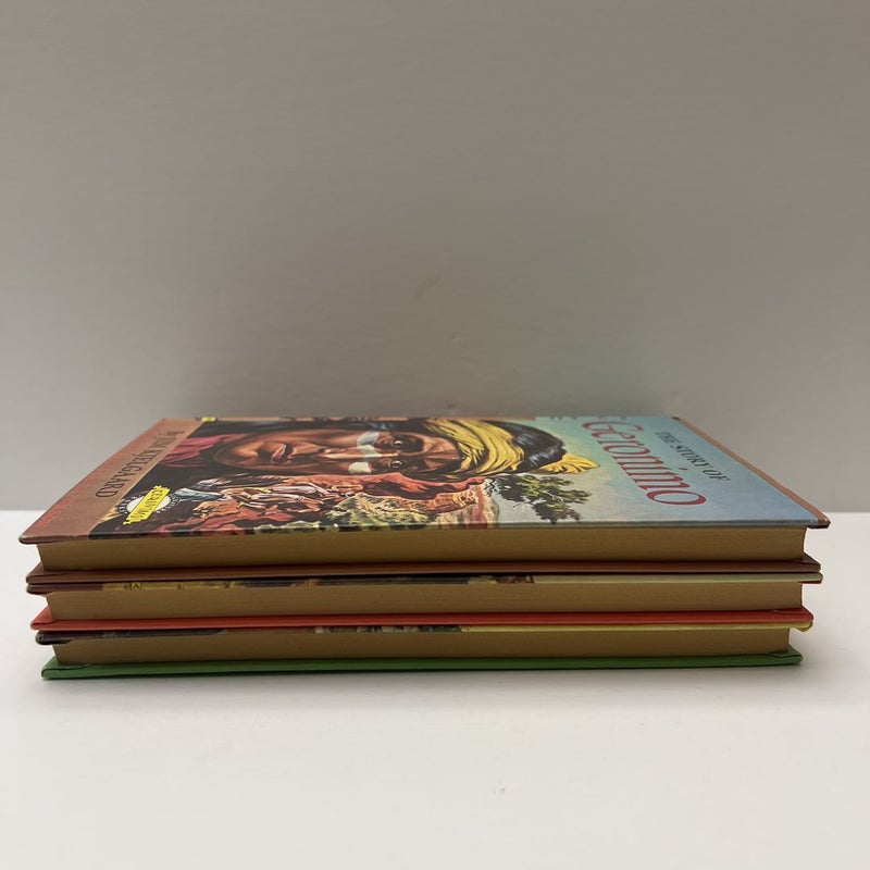 The Story of Signature Books-VINTAGE 1950’s (3 Book Bundle): Geronimo, Buffalo Bill, & Crazy Horse 
