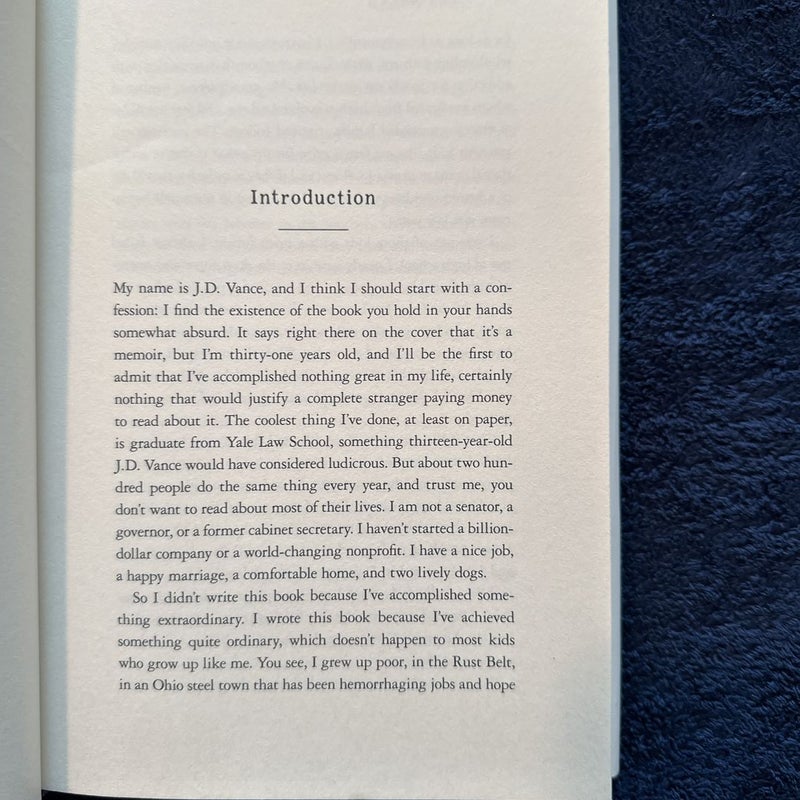 (First Edition) Hillbilly Elegy