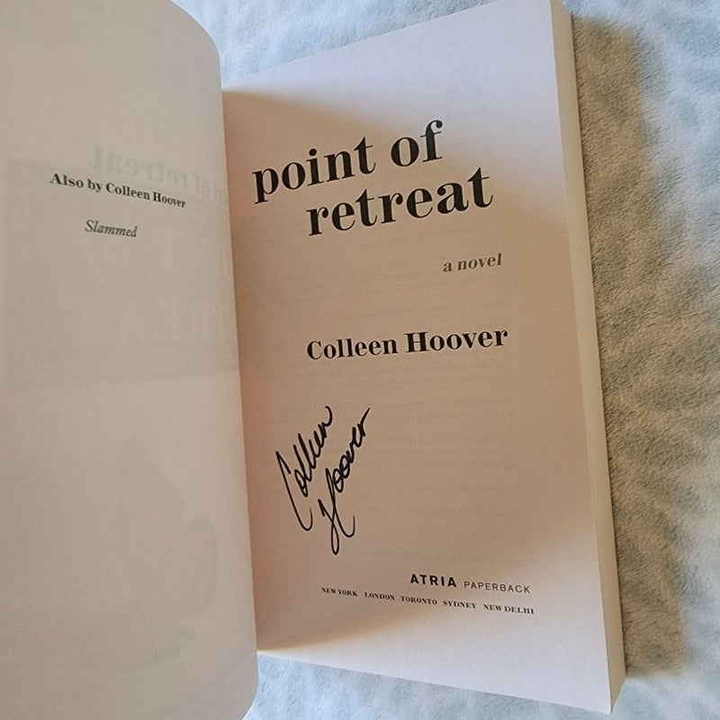 SIGNED Point of Retreat by Colleen Hoover OOP Original Retired Rare Cover Romanc