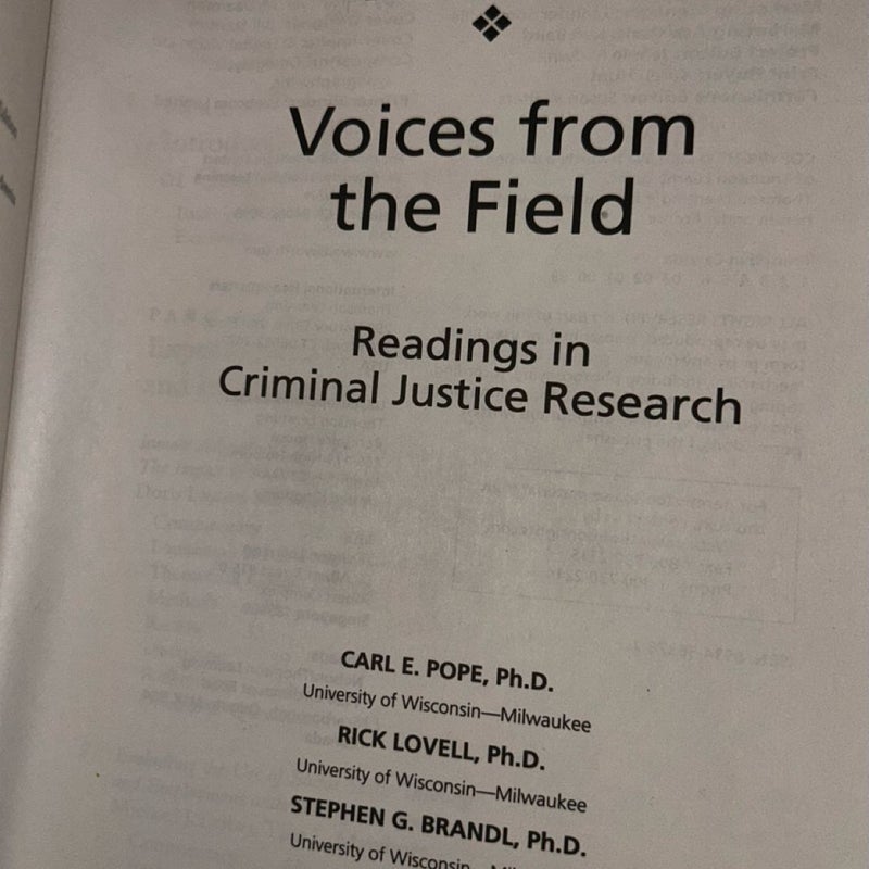 Voices from the Field