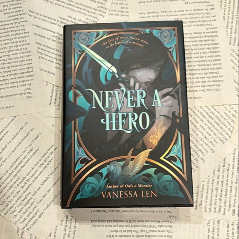 Never a Hero (signed book plate)