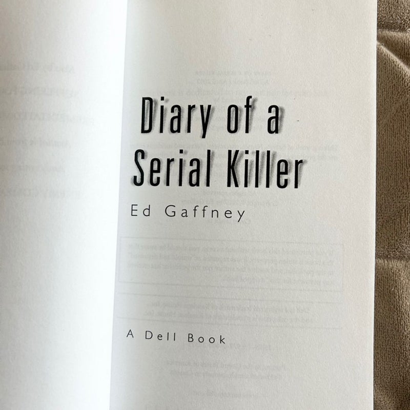 Advance Copy Diary of a Serial Killer 1295