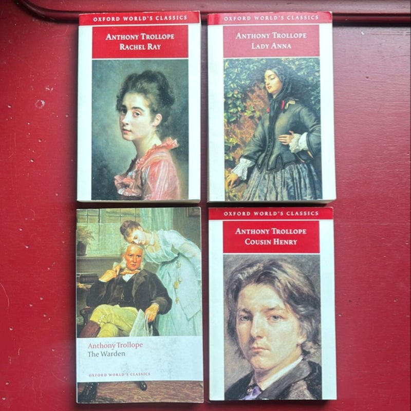 Lot of 4 Oxford Classics Anthony Trollope: Rachel Ray Henry Anna Warden