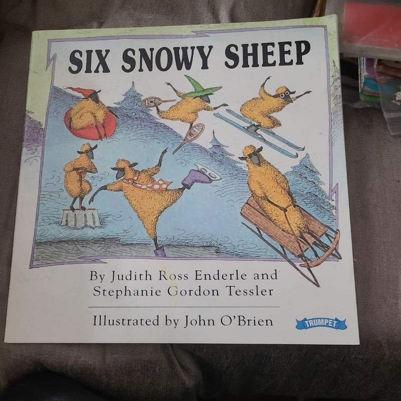 Six Snowy Sheep