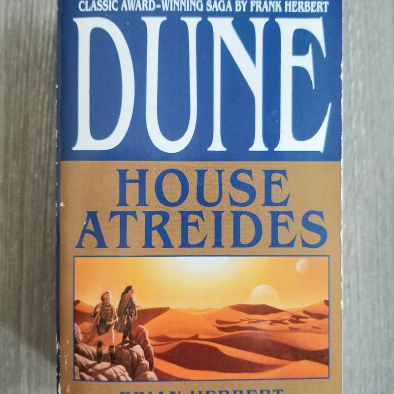 DUNE TRILOGY BY FRANK HERBERT: ATREIDES, HARKONNEN, CORRINO VTG. 2001-2002 BOOKS