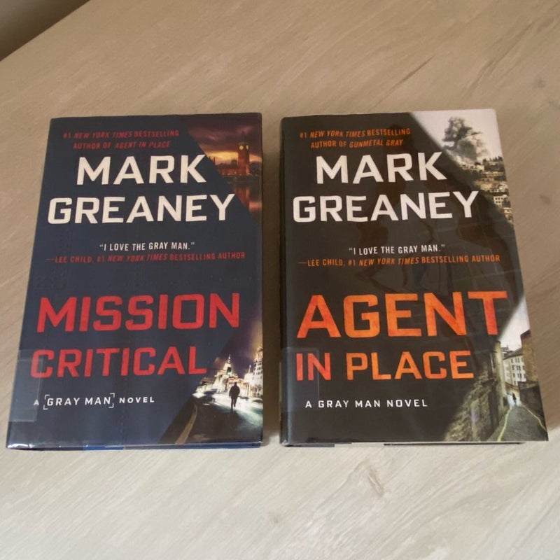 Lot of Two (2) Mark Greaney Gray Man Hardcover Novels Exlibrary First Editions