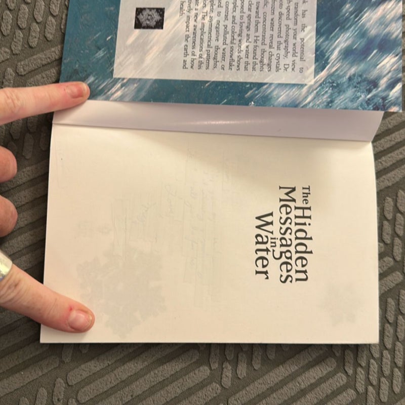 The Hidden Messages in Water