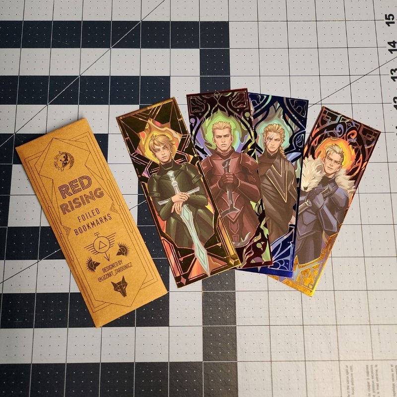 Fairyloot Red Rising Foiled Bookmarks by Pierce Brown, Hardcover ...