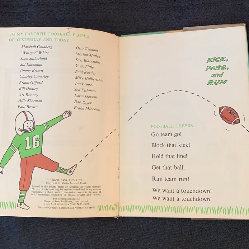 Kick, Pass, and Run by Leonard Kessler antique 1966